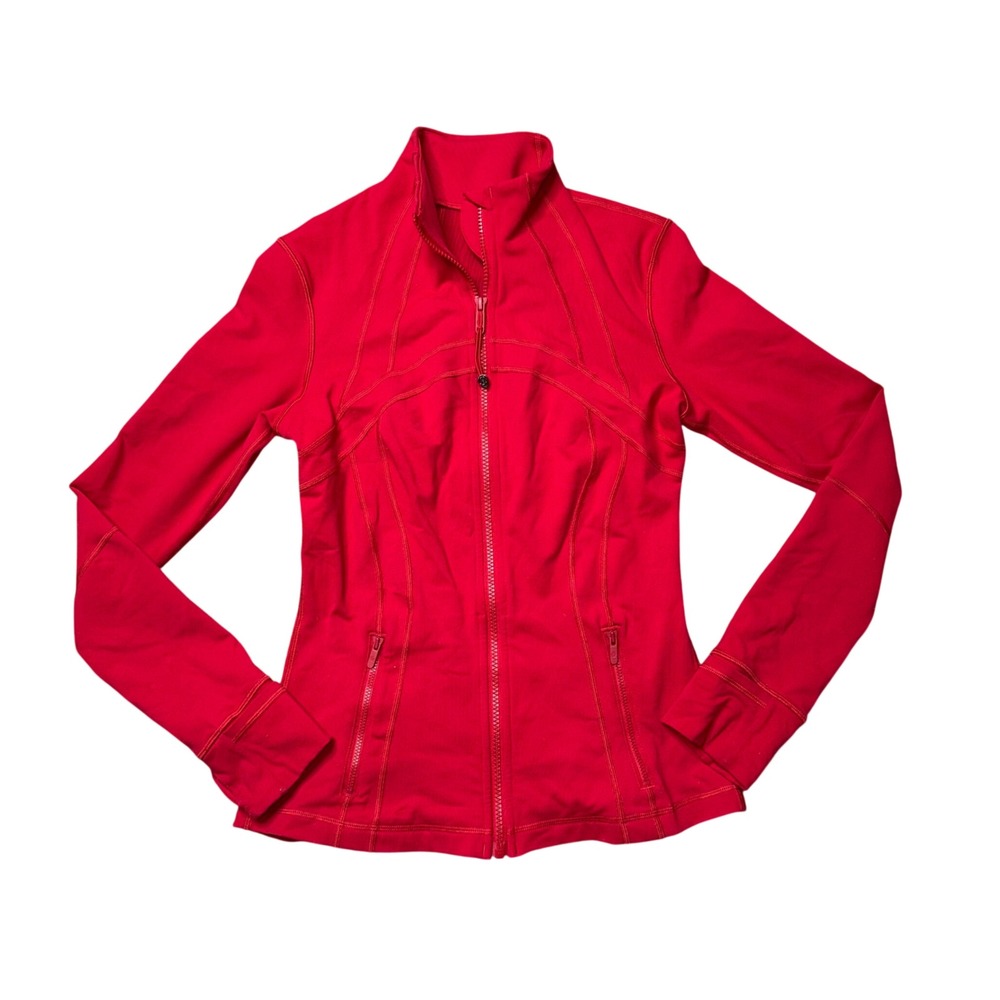 Lululemon Define Jacket Women Size 6 Red Excellent Luon Full Zip Activewear‎